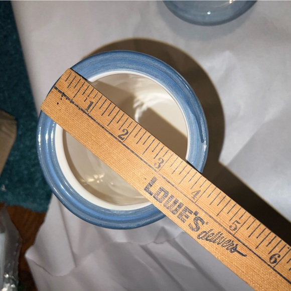 Hand Painted Ceramic Mosiac Nautical Blue Fish Jar W/ Lid - Picture 11 of 12